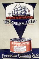 WERBUNG "Des Captaitaines de L`Ocean" Segelschiff, um 1930